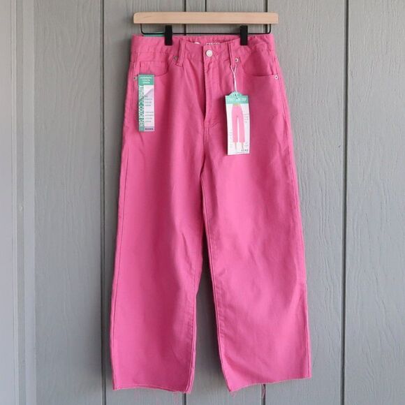 S.O.N.G. Cropped Pink Jeans Size 5 - Picture 2 of 10